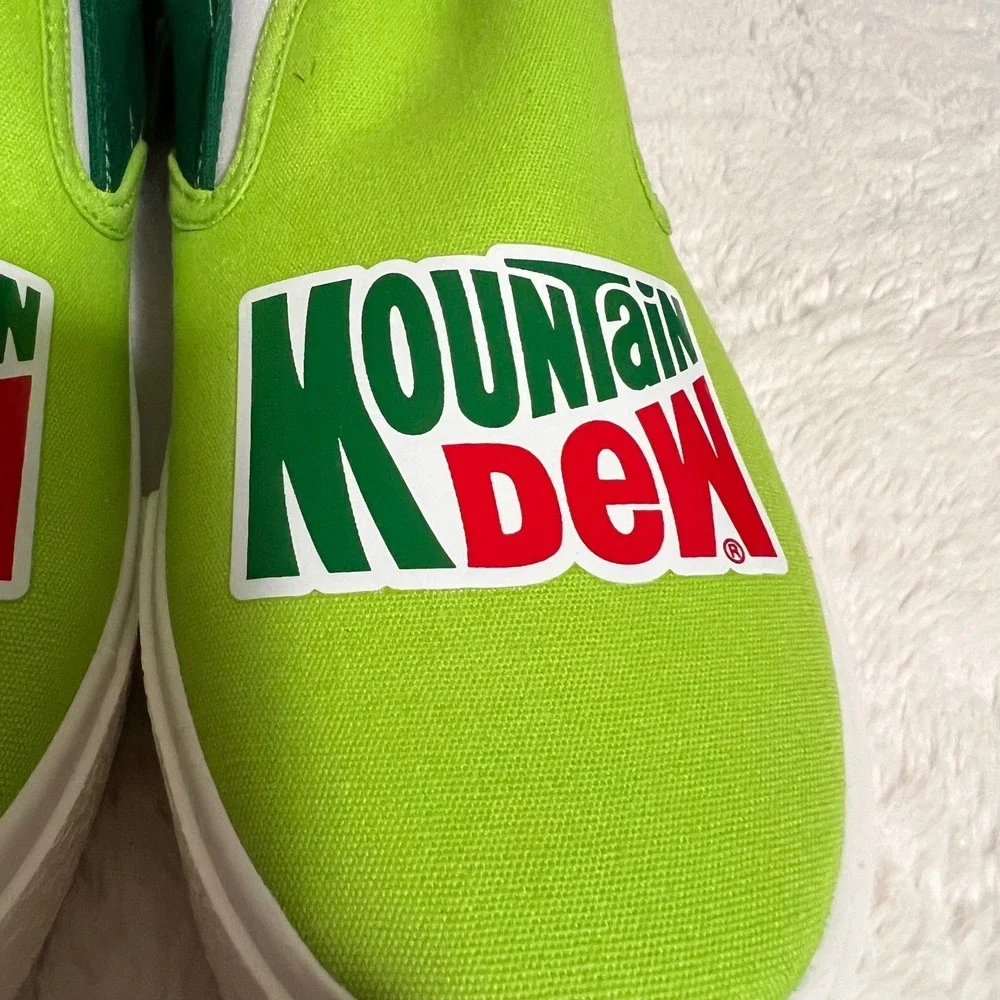 Mountain Dew Slip On Sneakers Green‎ Shoes Size 9 Brand New - Picture 3 of 6
